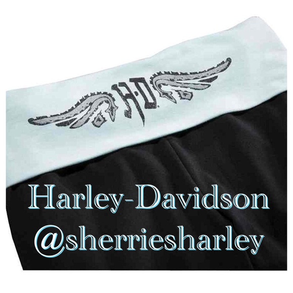 Women’s Large Harley-Davidson Lounge Pant NWT Size 022L (XXL) Mint fold over - Picture 2 of 4